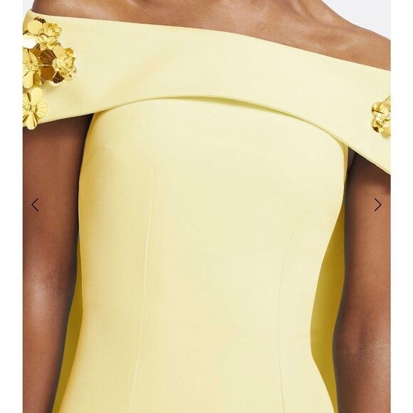 Safiyaa Arabella Harness With sloshing Dress in Pale Yellow - Picture 5 of 8